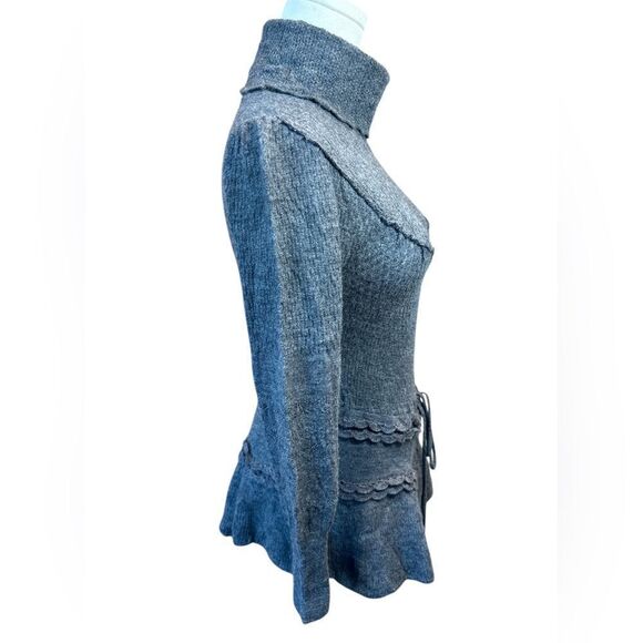 Anthropologie Vintage Knitted & Knotted Wool Office Siren Whimsygoth Turtleneck - Picture 3 of 15